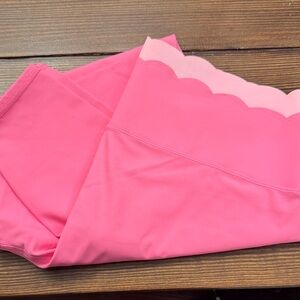 JoyLab 2 piece Pink Scallop Waist Active pink leggings & longline Bra XL